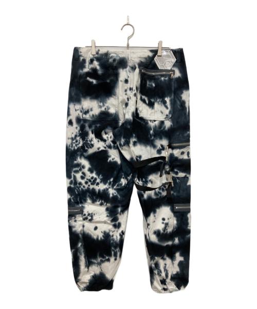 WANNA（ワナ）WANNA (ワナ) カーゴパンツ ホワイト×ブラック サイズ:Lの古着・服飾アイテム