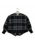 SALT+JAPAN（ソルトプラスジャパン）の古着「ノーカラーチェックジャケット」｜ブラック