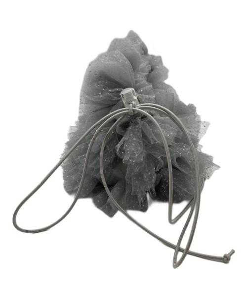 Snidel（スナイデル）Snidel (スナイデル) ラメドットチュールバッグ グレーの古着・服飾アイテム