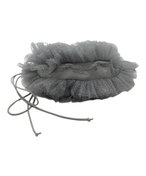 Snidel（スナイデル）Snidel (スナイデル) ラメドットチュールバッグ グレーの古着・服飾アイテム