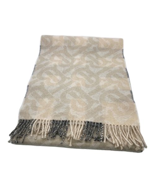 BURBERRY（バーバリー）BURBERRY (バーバリー) カシミヤマフラー ベージュ×ブラックの古着・服飾アイテム