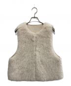 SHIPSシップス）の古着「リバーシブル フェイクファー ボンディング ジレ」｜アイボリー