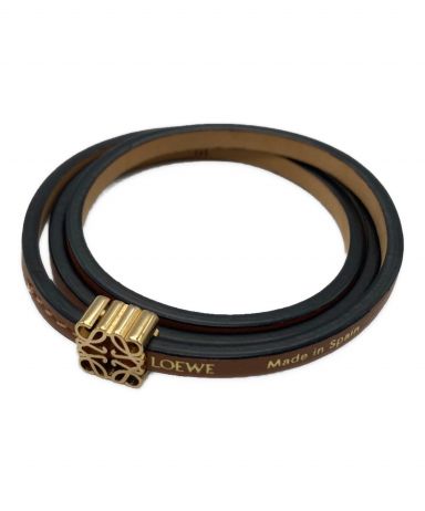 中古・古着通販】LOEWE (ロエベ) ツイストバングルM ブラウン サイズ:M