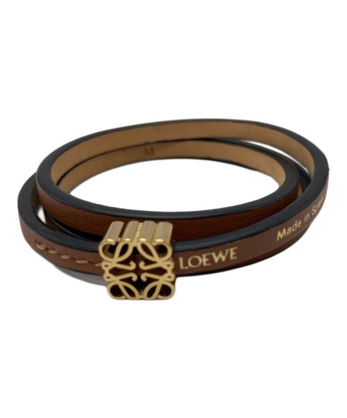LOEWE（ロエベ）LOEWE (ロエベ) ツイストバングルM ブラウン サイズ:Mの古着・服飾アイテム