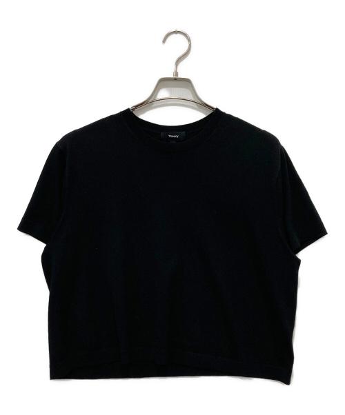 theory（セオリー）theory (セオリー) Regal Wool Boxy Tee ブラック サイズ:Ｓの古着・服飾アイテム