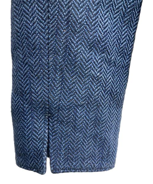 45R（フォーティファイブ・アール）45R (フォーティファイブ・アール) 綿麻ヘリンボンツイードの四角ジャケット ネイビー サイズ:2の古着・服飾アイテム