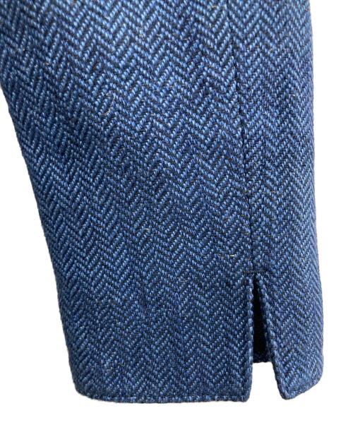 45R（フォーティファイブ・アール）45R (フォーティファイブ・アール) 綿麻ヘリンボンツイードの四角ジャケット ネイビー サイズ:2の古着・服飾アイテム