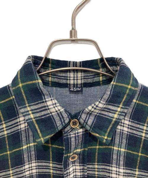 45R（フォーティファイブ・アール）45R (フォーティーファイブアール) 二重織のビッグシャツドレス グリーン サイズ:-の古着・服飾アイテム