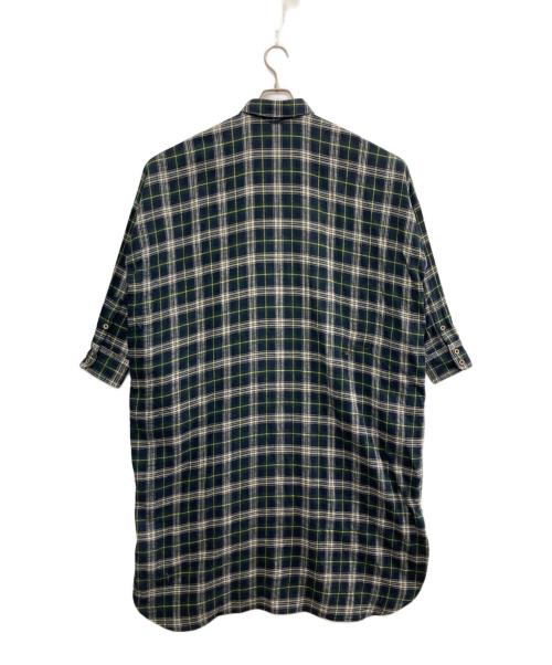 45R（フォーティファイブ・アール）45R (フォーティーファイブアール) 二重織のビッグシャツドレス グリーン サイズ:-の古着・服飾アイテム