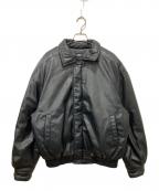 ZARAザラ）の古着「フェイクレザーパフジャケット」｜ブラック