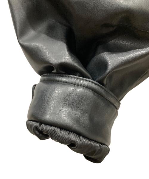 ZARA（ザラ）ZARA (ザラ) フェイクレザーパフジャケット ブラック サイズ:Ｍの古着・服飾アイテム