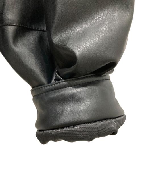 ZARA（ザラ）ZARA (ザラ) フェイクレザーパフジャケット ブラック サイズ:Ｍの古着・服飾アイテム