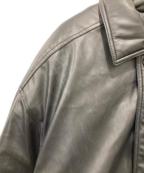 ZARA（ザラ）ZARA (ザラ) フェイクレザーパフジャケット ブラック サイズ:Ｍの古着・服飾アイテム