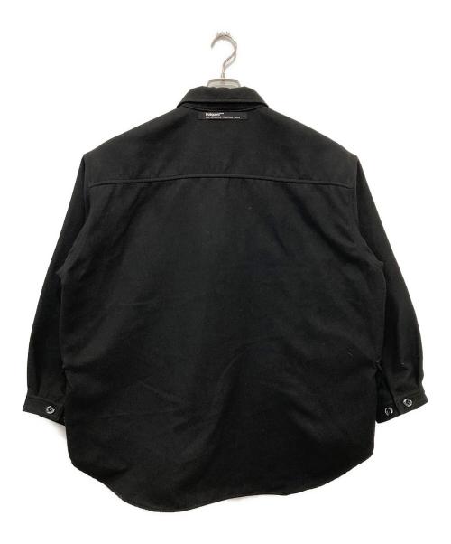 POLIQUANT（ポリクアント）POLIQUANT (ポリクアント) ウールシャツ ブラック サイズ:下記参照の古着・服飾アイテム