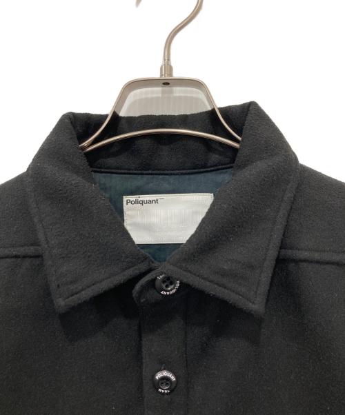 POLIQUANT（ポリクアント）POLIQUANT (ポリクアント) ウールシャツ ブラック サイズ:下記参照の古着・服飾アイテム