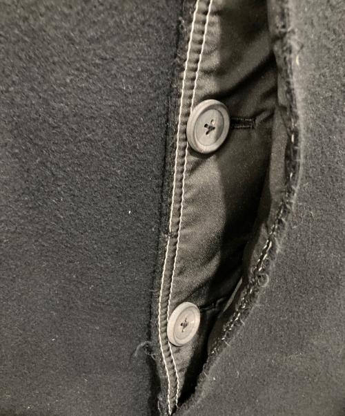 MAISON SPECIAL（メゾンスペシャル）MAISON SPECIAL (メゾンスペシャル) SUPER140Sウールプライムオーバーカットオフステッチセミダブルチェスターコート ブラック サイズ:01の古着・服飾アイテム