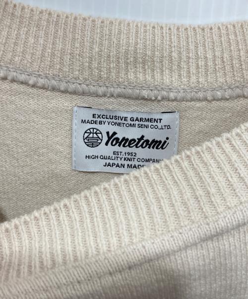 Yonetomi（ヨネトミ）yonetomi (ヨネトミ) WAVE COTTON KNIT PULLOVER ベージュ サイズ:3の古着・服飾アイテム