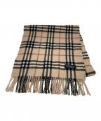 BURBERRY LONDONバーバリーロンドン）の古着「カシミヤノバチェックマフラー」｜ベージュ