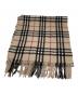 中古・古着 BURBERRY LONDON (バーバリーロンドン) カシミヤノバチェックマフラー ベージュ：5000円