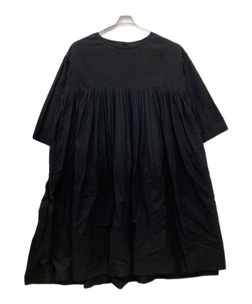 45R（フォーティファイブ・アール）45R (フォーティファイブ・アール) インドカディのプリーツドレス ブラック サイズ:　の古着・服飾アイテム