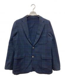 BEAMS PLUS（ビームスプラス）の古着「フランネル ドビーチェック 3ボタン ジャケット」｜ネイビー