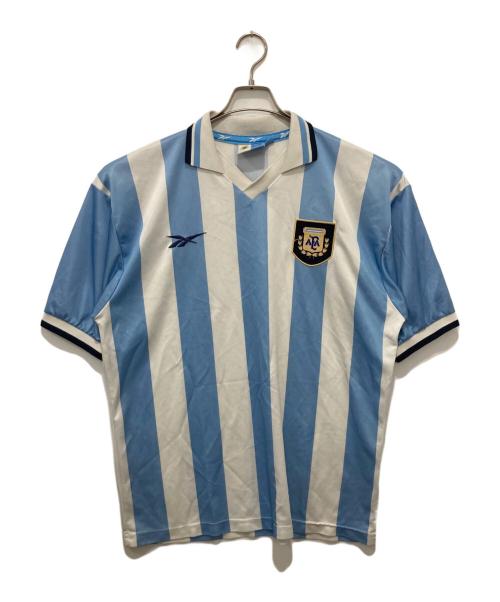 REEBOK（リーボック）REEBOK (リーボック) ゲームシャツ ブルー×ホワイト サイズ:42/44の古着・服飾アイテム