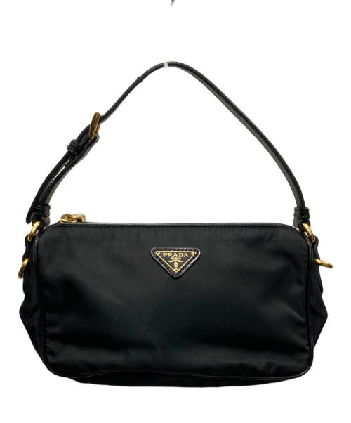 PRADA（プラダ）PRADA (プラダ) 2WAYナイロンショルダーバッグ ブラックの古着・服飾アイテム