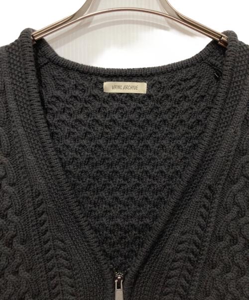 vainl archive（ヴァイナルアーカイブ）vainl archive (ヴァイナルアーカイブ) GRADUALLY カーディガン ブラック×ブルー サイズ:Mの古着・服飾アイテム
