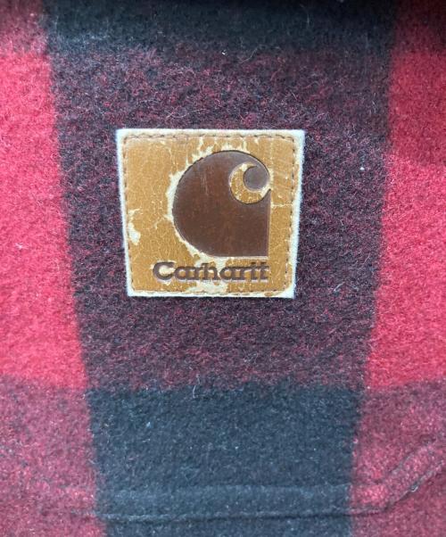 CarHartt（カーハート）CarHartt (カーハート) ジップアップウールジャケット レッド×ブラック サイズ:Lの古着・服飾アイテム