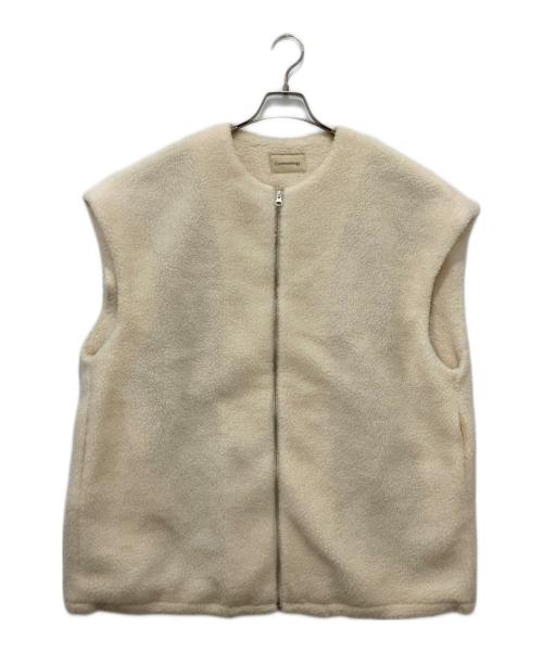 Curensology（カレンソロジー）Curensology (カレンソロジー) ショートボアベスト ホワイト サイズ:FREEの古着・服飾アイテム