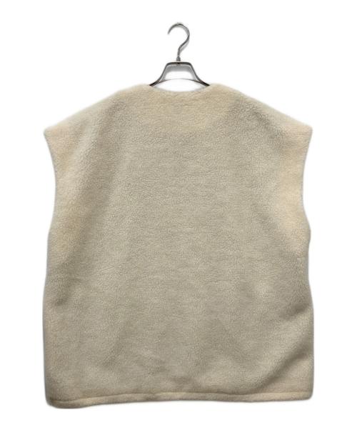 Curensology（カレンソロジー）Curensology (カレンソロジー) ショートボアベスト ホワイト サイズ:FREEの古着・服飾アイテム