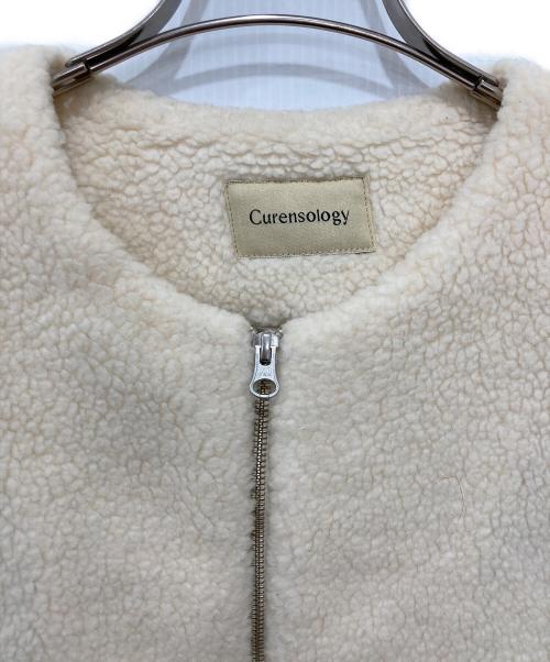 Curensology（カレンソロジー）Curensology (カレンソロジー) ショートボアベスト ホワイト サイズ:FREEの古着・服飾アイテム