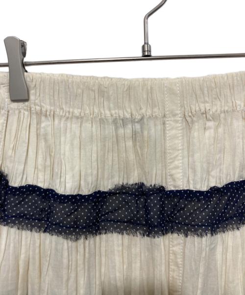 COMME des GARCONS tricot（コムデギャルソントリコ）COMME des GARCONS tricot (コムデギャルソントリコ) ドットボーダースカート ベージュ×ブラック サイズ:下記参照の古着・服飾アイテム