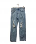 Calvin Klein Jeansカルバンクラインジーンズ）の古着「ダメージデニムパンツ」｜インディゴ