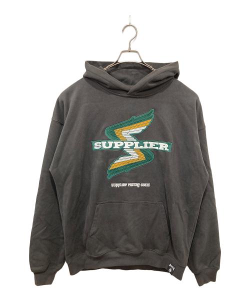 SUPPLIER（サプライヤー）SUPPLIER (サプライヤー) Racing Logo Hoodiea ブラック サイズ:XLの古着・服飾アイテム
