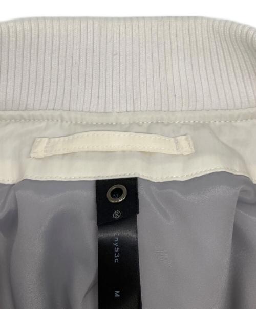 wjk（ダブルジェイケー）wjk (ダブルジェイケー) shrink MA-1ジャケット ホワイト サイズ:Mの古着・服飾アイテム