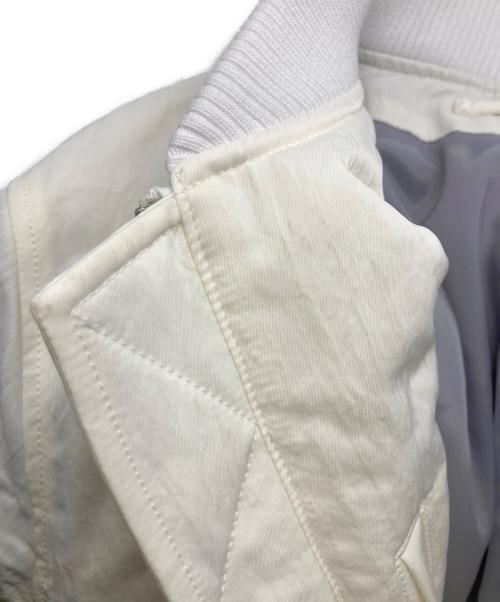 wjk（ダブルジェイケー）wjk (ダブルジェイケー) shrink MA-1ジャケット ホワイト サイズ:Mの古着・服飾アイテム