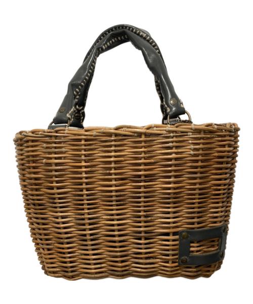 ebagos（エバゴス）ebagos (エバゴス) HIRAMEITA/カゴバッグ ベージュの古着・服飾アイテム