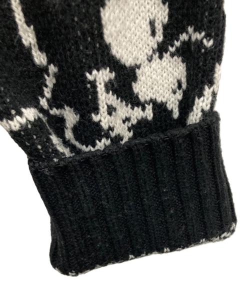 ICE CREAM（アイスクリーム）ICE CREAM (アイスクリーム) BILLIONAIRE BOYS CLUB (ビリオネアボーイズクラブ) 総柄ニット ブラック サイズ:Lの古着・服飾アイテム