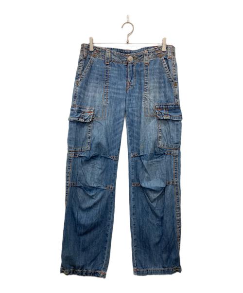 TRUE RELIGION（トゥルー レリジョン）TRUE RELIGION (トゥルー レリジョン) デニムカーゴパンツ インディゴ サイズ:78.5cm (W31)の古着・服飾アイテム