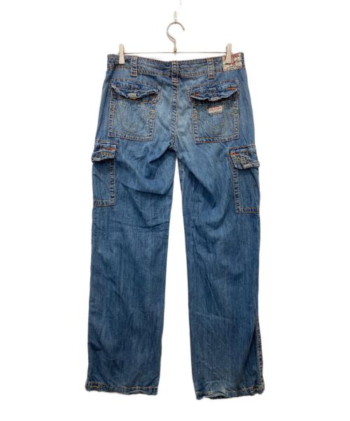 TRUE RELIGION（トゥルー レリジョン）TRUE RELIGION (トゥルー レリジョン) デニムカーゴパンツ インディゴ サイズ:78.5cm (W31)の古着・服飾アイテム