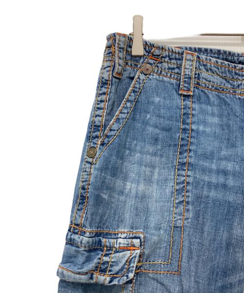 TRUE RELIGION（トゥルー レリジョン）TRUE RELIGION (トゥルー レリジョン) デニムカーゴパンツ インディゴ サイズ:78.5cm (W31)の古着・服飾アイテム