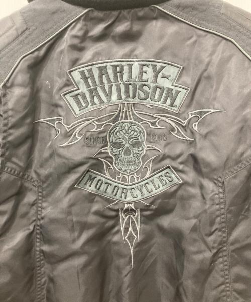 HARLEY-DAVIDSON（ハーレーダビッドソン）HARLEY-DAVIDSON (ハーレーダビッドソン) ジップアップジャケット ブラック サイズ:Mの古着・服飾アイテム