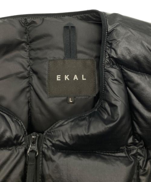 EKAL（エカル）EKAL (エカル) No Color Down Vest ブラック サイズ:Lの古着・服飾アイテム