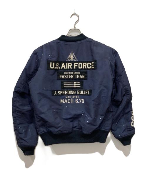 AVIREX（アヴィレックス）AVIREX (アヴィレックス) フライトジャケット ネイビー サイズ:XLの古着・服飾アイテム