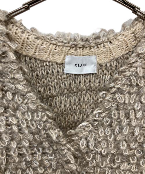 CLANE（クラネ）CLANE (クラネ) MIX LOOP MOHAIR KNIT CARDIGAN ベージュ サイズ:1の古着・服飾アイテム