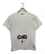 PLAY COMME des GARCONSプレイコムデギャルソン）の古着「プリントTシャツ」｜ホワイト