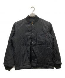 ALPHA（アルファ）の古着「キルティングジャケット」｜ブラック