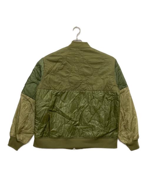 ALPHA（アルファ）ALPHA (アルファ) UPCYCLED QUILT MA-1ジャケット オリーブ サイズ:Lの古着・服飾アイテム