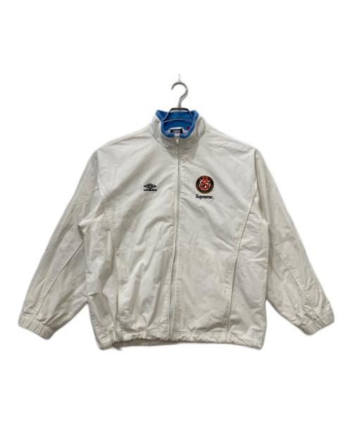 SUPREME（シュプリーム）SUPREME (シュプリーム) UMBRO (アンブロ) Cotton Ripstop Track Jacket ホワイト×ブルー サイズ:Lの古着・服飾アイテム
